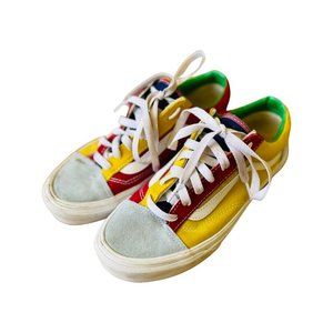 multi patch work color vans - size 7